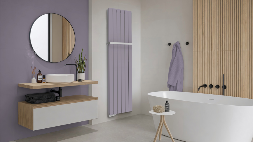 Tamari bathroom purple